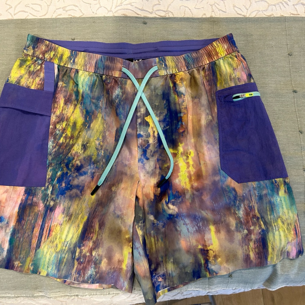 Lululemon Athletica Multicolor Shorts with Purple Waistband